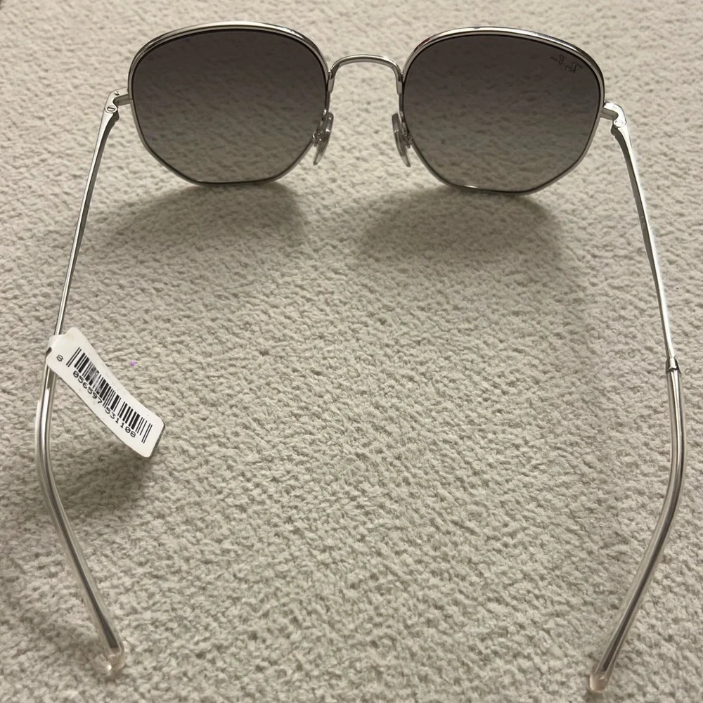 silver rayban 55mm geometric shape